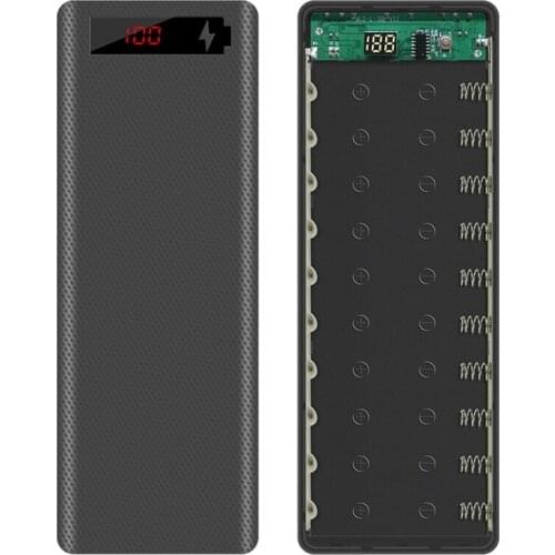 L10 LCD Display DIY 10x18650 Battery Case Power Bank Shell Portable External Box Without Battery Powerbank Protector