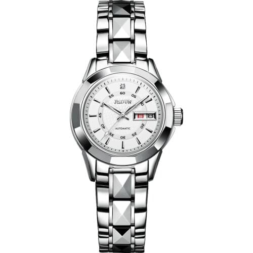 JSDUN-Sapphire Mechanical Ladies Watch,Luxury Brand, Tungsten Steel, Waterproof, High Quality, Stylish And Simple