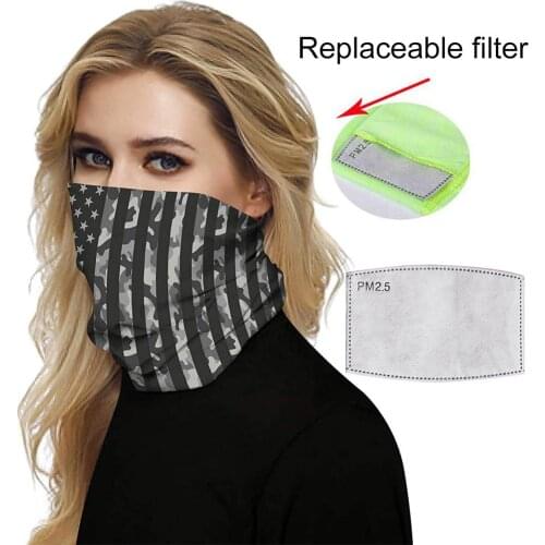 Outdoor Anti Dust UV Breathable Neck Gaiter Bandana Headband Filter Face Cover