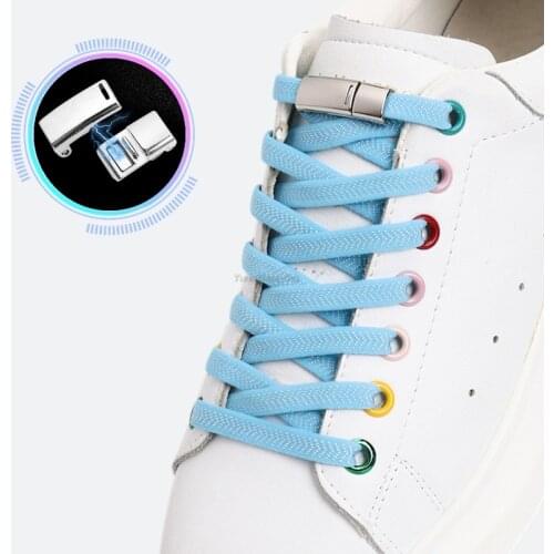 New Magnetic lock No tie Shoe laces Elastic Shoelaces without ties Shoelace on magnets Kids Adult Boots Sneakers Laces
