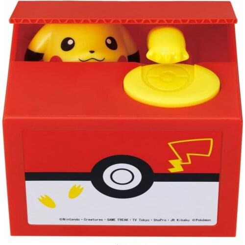 Pokemon Pikachu Electronic Money Box children Cartoon Creativity Piggy Bank Steal Coin Automatically toys Christmas for kid gift