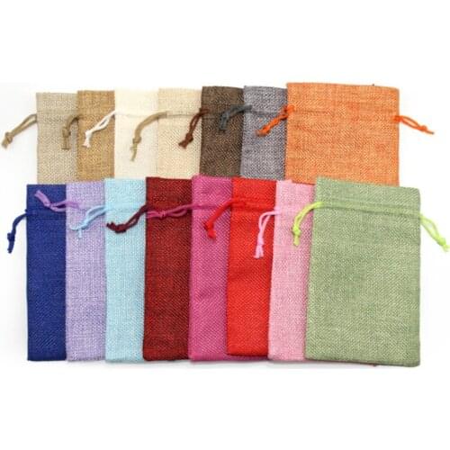 High QualityLinen Empty Bag Drawstring Bag Small Jewelry Bag Storage Bag Mosquito Repellent Chinese Medicine Bag Sachet Bead Bag