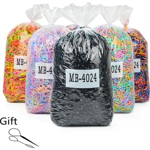 1000PCS baby hair bands rubber bands for hair accessories for women ties headbands for women korean for girls hair accessories