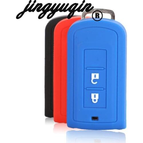 Jingyuqin Silicone Remote Car Key Case Cover Shell For Mitsubishi Mirage asx lancer 10 outlander colt LANCER Grandis Pajero
