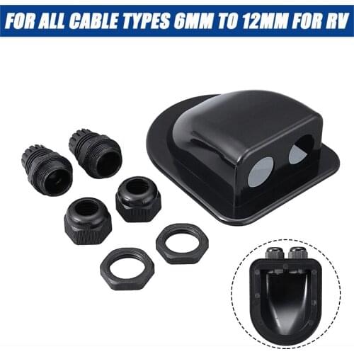 Roof Solar Panel Dual Cable Entry Gland Box For Motorhome Camper RV Boat Solar Power Parts Junction Box Terminal