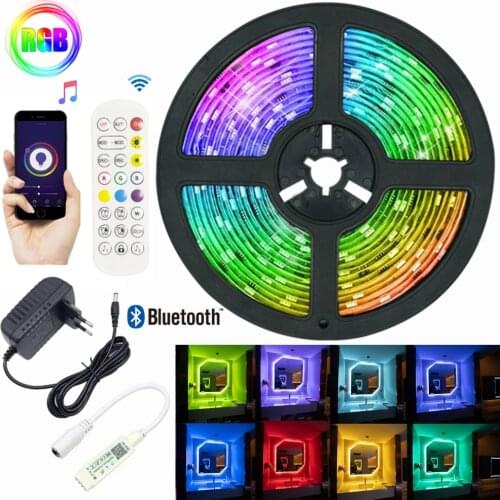 Bluetooth LED Light Strip RGB 5050 2835 Decoration lighting For Bedroom Home Decor Flexible Diode Infrared Remote Control String