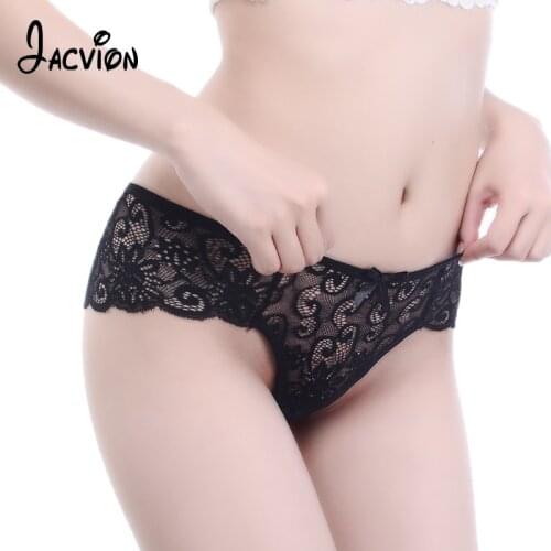 Summer Fashion Panties Womens Sexy Lace Underwear Transparent Ladies Mid-Rise Briefs Female Lingerie