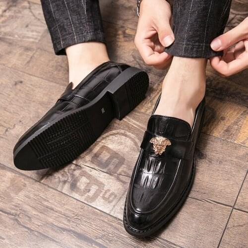 Men Wedding Shoes Mens Casual Leather Shoes Trend Mens Breathable Moccasins Men Fashion Italian Formal For Dress Man Loafers
