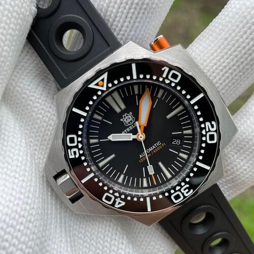 Steeldive SD1969 Proplof Upgraded V3 with Unfalling Crown Guard 1200m waterproof NH35 Automatic oversize mens dive watch