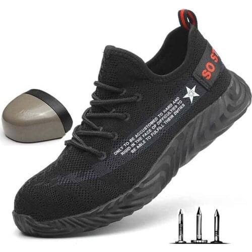 Safety Shoes Mens Steel Toe Anti-smashing Unisex Work Boots Indestructible Puncture-Proof Outdoor Work Sneaker Breathable Shoes
