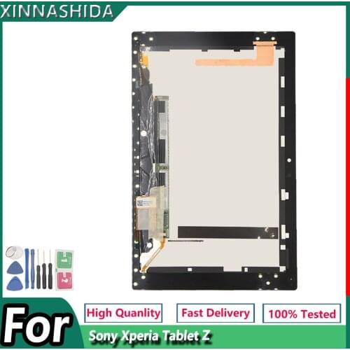 For Sony Xperia Tablet Z 10.1" SGP311 SGP312 SGP321 LCD Display Touch Screen Digitizer Panel Assembly with Frame 100% Tested