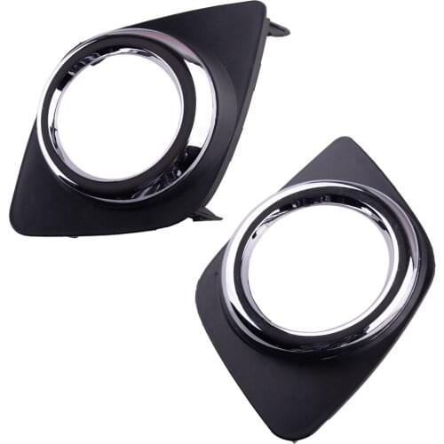 1 Pair Car Front Bumper Fog Light Cover Trim Plastic fit for Toyota RAV4 2009 2010 2011 2012 2013 52128-0R010 52128-0R040