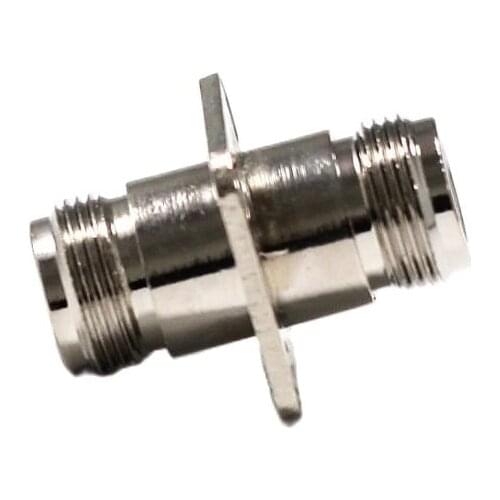 1PC N Female Jack to N Female RF Coax Adapter convertor 4-hole Panel mount flange chassis Nickelplated NEW wholesale