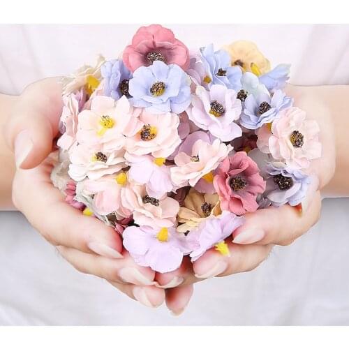 10Pcs/Lot DIY Flower Head Rose Silk Artificial Flower Home Wedding Birthday Party Decoration Fake Flower New Prosperous