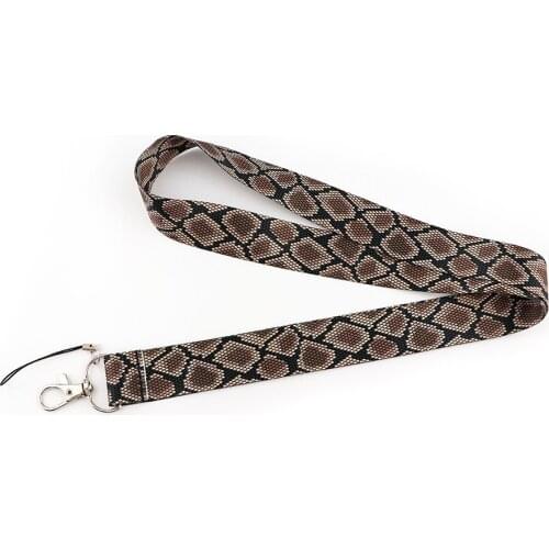 10pcs/lot J2612 Snake Skin Style Lanyard keychains Badge ID Lanyard Phone key Lanyard Neck Straps Accessories For Snake Lovers