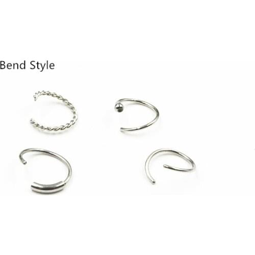100pcs Free Shippment Surgical Steel 20G*8mm Nose Ring Lip Ring Cartilage BCR Body Piercing earring tragus Helix rings Hor