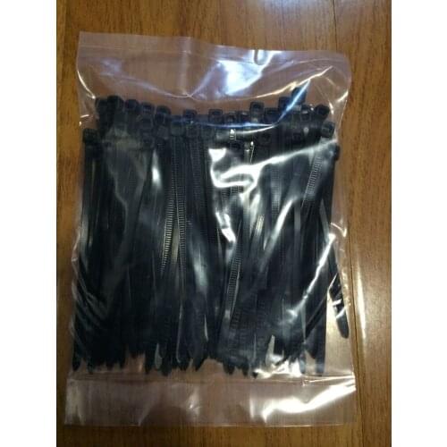 100pcs Nylon Cable Tie 4x100mm White/ Black Color Self-locking Plastic Wire Zip Tie