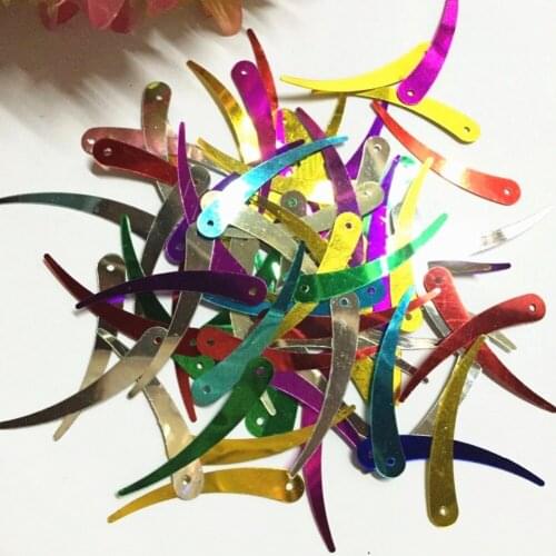 1000pcs/lot 5*32mm Chilli Ivory Sequins Garment Accessories Clothing Sewing For Crafts Mix Colors Flat Paillette