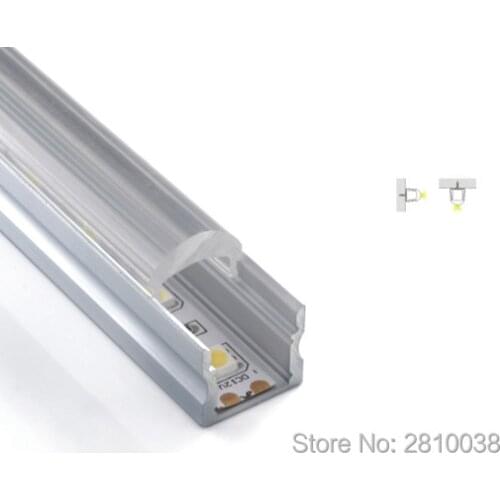 10 X 1M Sets/Lot U style Extruded LED leiste alu profil and AL6063 Anodised Alu led schiene for recessed wall lights