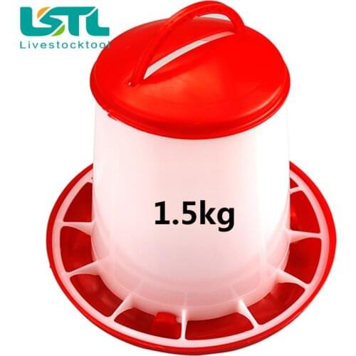 2 Pcs Chicken feed barrel Bird drinking Poultry diet tool Quail drinking Cage Pigeon Feeder