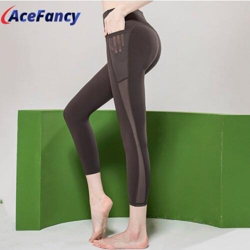 Acefancy Women Seamless Energy Leggings Workout Running Yoga Pants With Pockets For Women Fitness Gym Leggings T2196 Activewear