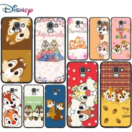 Disney Chip 'n' Dale for Samsung Galaxy J2 J3 J4 Core J5 J6 J7 J8 Prime duo Plus 2018 2017 2016 Soft Black Phone Cover