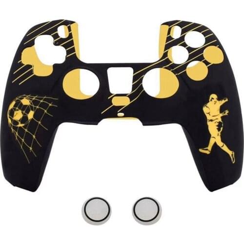 For PS5 Colorful Silicone Gamepad Protective Case for Sony Playstation Dualshock Protective Case with Rocker Cap