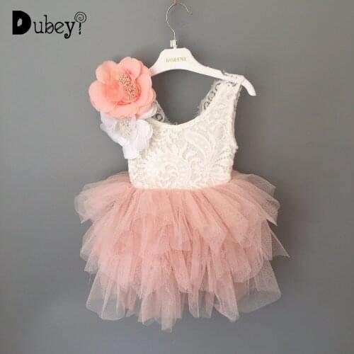 Kids Dresses for Girls Flower Girl Dresses for Weddings Toddler GirlsTulle Lace Princess Dress 1st Baby Birthday Party Costumes