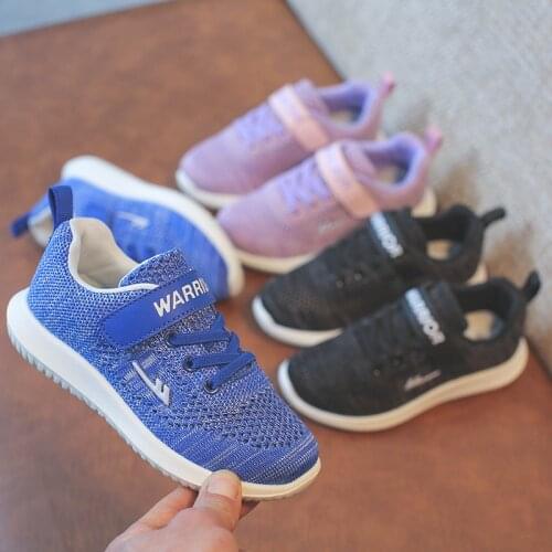 Kids shoesChildrens sports shoes 2021 spring and autumn new boys running shoes girls breathable Light-weight mesh student shoes