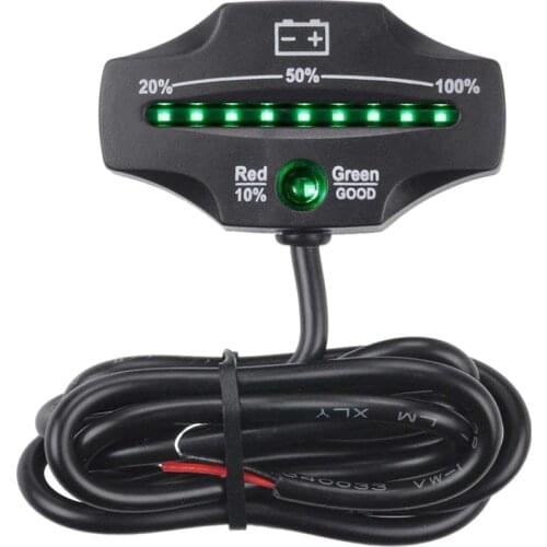 12V 24V LED Lead Acid Storage Battery Indicator Gauge Battery Level Monitor for Golf Carts Marine Motorcycle Truck Forklift