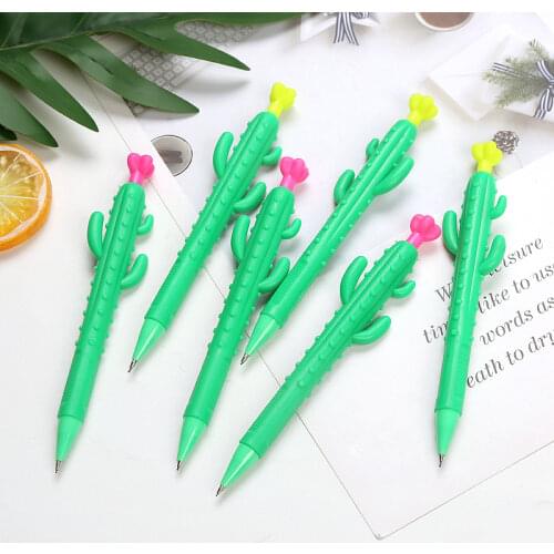 1PCS 0.5/0.7mm Cute Carrot Mechanical Pencils Kawaii Cactus Automatic Pencils For Kids Gifts School Office Supplies