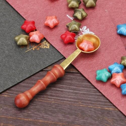 100 pieces of retro octagonal sealing wax beads DIY stamp scrapbook material birthday envelope sealing wax seal wax sheet white