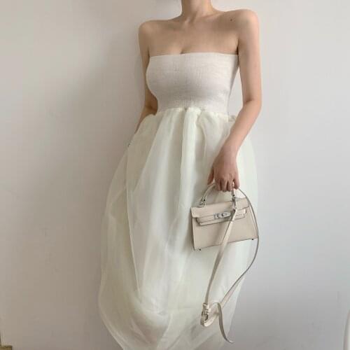 Make firm offers sweet fairy white gauze skirt fei long temperament goddess in dress