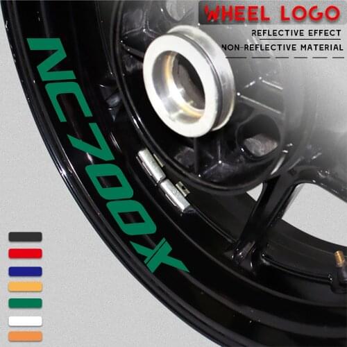 Motorcycle sticker waterproof decorative wheel stripe logo with reflective MOTO inner ring decal for HONDA NC700X nc 700x