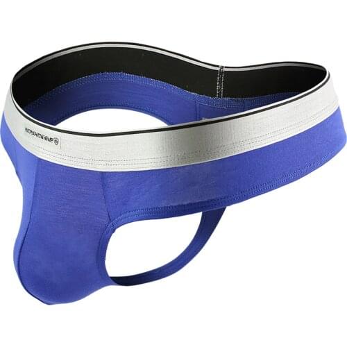 Mens Underwear Shorts Soft Comfortable Briefs Mens Sexy Thongs and G Strings Modal Bikinis Tangas Hombres Low Rise Jockstrap