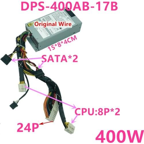 New Original PSU For Delta ITX NAS -12V Small 1U M41 K39 Rated 400W Peak 500W Power Supply DPS-400AB-17B