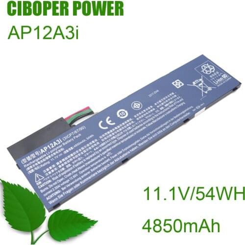 Genuine CP New Laptop Battery AP12A3i 11.1V/4850mAh/54WH For W700 MA50 Tablet M3 M5 U M5-481G M3-581TG M5-481TG-6814 AP12A4i
