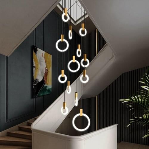 Loft Ceiling chandelier Modern Pendant light decorative led Lamp Home living room nordic style Stairwell lights decoration