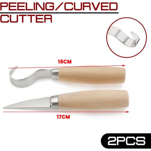 DIY Hand Tool Hook Knife Whittling Beaver Craft Woodcut Woodworking Craft Graver Cutter Wood Carving Tool Set