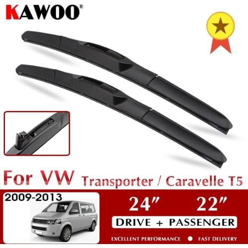 KAWOO Wiper Front Car Wiper Blade for Volkswagen VW Transporter Caravelle T5 2009 - 2013 Windshield Windscreen 24"+22" LHD RHD