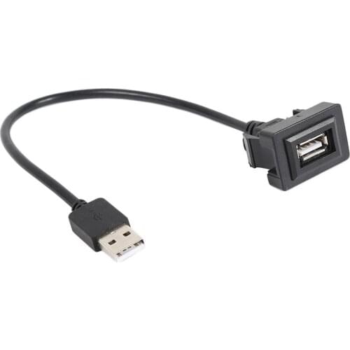 Car Dashboard Flush Mount USB 2.0 Male to Female Extension Wire for Toyota Camry Direct Replacement Easy Installation