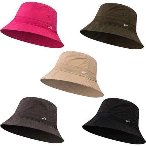 Alo yoga spring and summer new sunscreen UV sun hat breathable fairy bucket hat strap outdoor sports mountain climbing hat