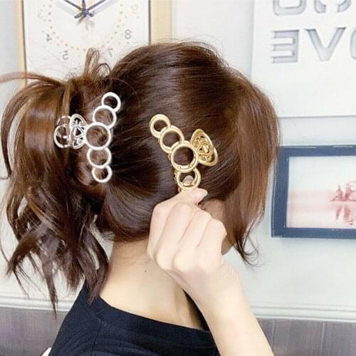 Fashion Hairpin Novelty Women Big Hair Claw Acrylic Hair Clip Round Elegant Crab