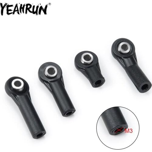 YEAHRUN 1/10Pcs Plastic M3 Linkage Rod End Ball Head Connector Ball Joints for 1/10 Axial SCX10 90046 RC Crawler Car Parts