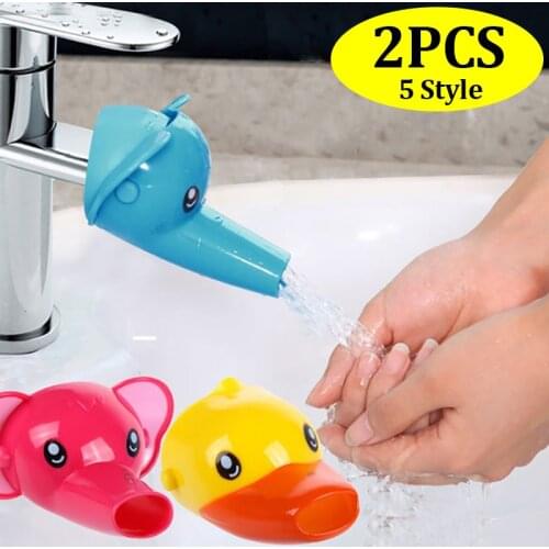 1/2PCS Silicone Faucet Extender Water Tap Gadget Extension Children Baby Washing Device Faucet Kitchen Bathroom Accessories