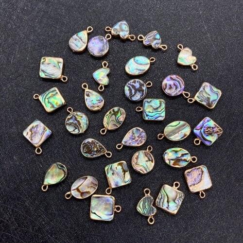1pc Natural Abalone Shell Pendant DIY Making Fashion Bracelet Necklace Earrings for Women Anklet Hair Accessories Charms Jewelry