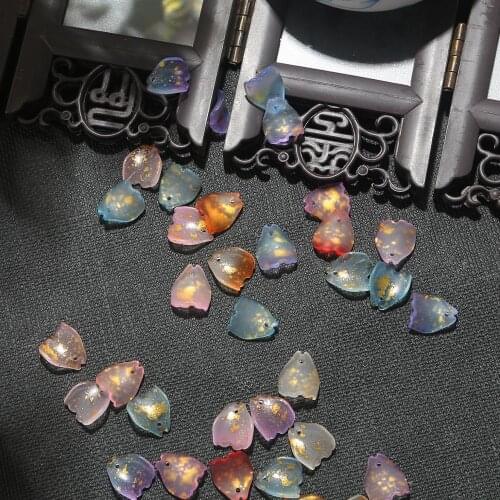 10pcs 13x11mm Charm Czech Glass Bead Flower Petals Lampwork Beads For DIY Earrings Bracelet Necklace Jewelry Making Accessories