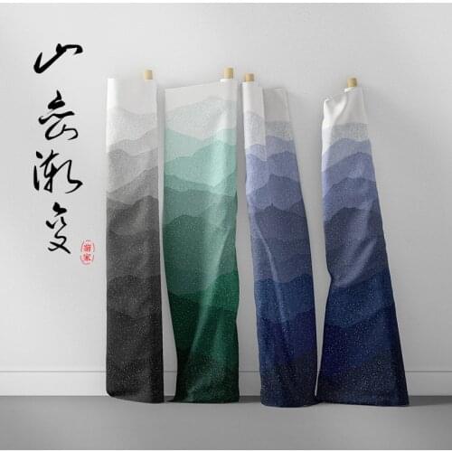 100*140cm Fabric Pure Cotton Sprinkled Silver Handmade DIY Clothing Skirt Curtain Tablecloth Cotton Mountain Gradient Fabric
