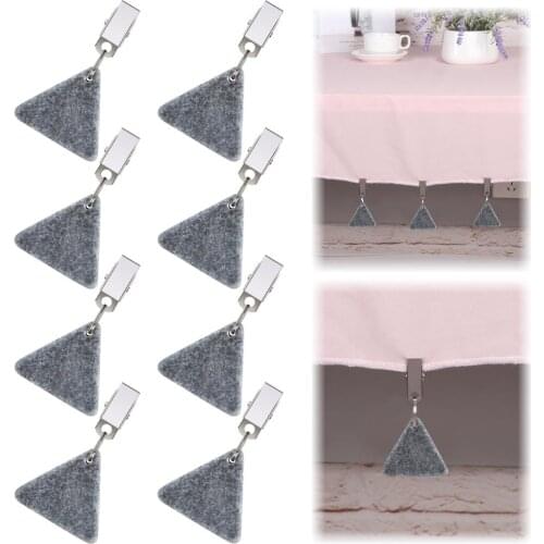 12Pcs Triangle Marble Tablecloth Clips Weights Tablecloth Pendants Metal Clips Outdoor Garden Party Picnic Table Covers Decor