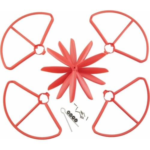 4PCS Protective Cover With 4cps 3-blades Propeller For MJX B2C B2W Bugs 2 RC Quadcopter Drone